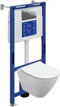 Cersanit City Smart DPL EO Slim + Aqua 50 Prime P 69325 (с кнопкой Accento Circle хром глянцевый)