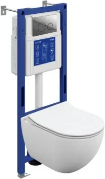 Cersanit Brasko Smart DPL EO Slim + Aqua 40 Smart M 69318 (с кнопкой Twins хром глянцевый)