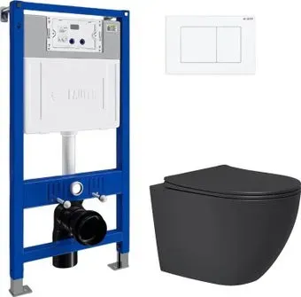 Lauter Augsburg 21109EC + 21901001 + 219702J (черный матовый с кнопкой смыва белый)