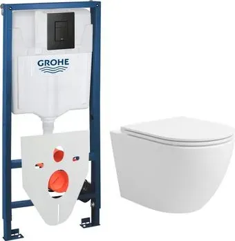 Lauter Vortex 2110830+GROHE Solido 38811KF0+37131000 с кнопкой (прямоугольная, черный)