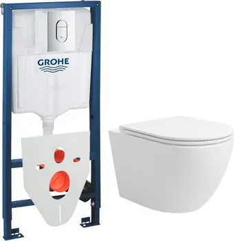 Lauter Vortex 2110830+GROHE Rapid SL 39504000+37131000 с кнопкой (округлая, хром)