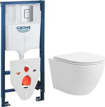 Lauter Vortex 2110830+GROHE Rapid SL 38772001+37131000 с кнопкой (прямоугольная, хром)