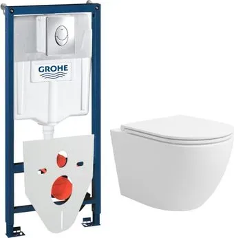 Lauter Vortex 2110830+GROHE Rapid SL 38721001+37131000 с кнопкой (овальная, хром)