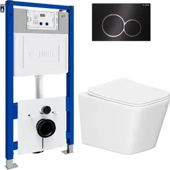 Lauter Square 21901001 + кнопка 219704E (скрытое крепление)