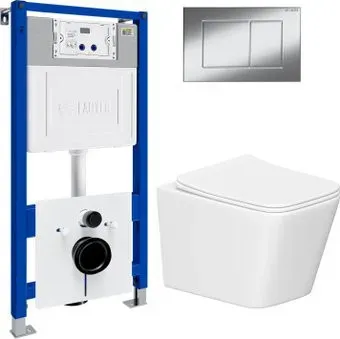 Lauter Square 21901001 + кнопка 219701J (скрытое крепление)