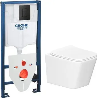 Lauter Square 214903 + GROHE Solido 38811KF0 + GROHE 37131000 (прямоугольная, черный)