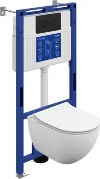 Cersanit Brasko Smart DPL EO Slim + Aqua 50 Prime P 69321 (с кнопкой Accento Circle черный матовый)