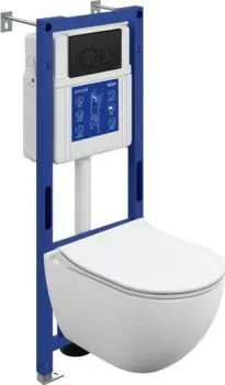 Cersanit Brasko Smart DPL EO Slim + Aqua 40 Smart M 69333 (с кнопкой Twins черный матовый)