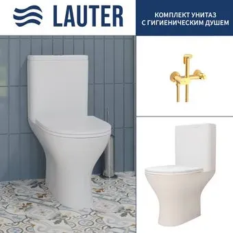 Lauter W224 2110224 + гигиенический душ Sano 21LT1294GL (горизонтальный выпуск)