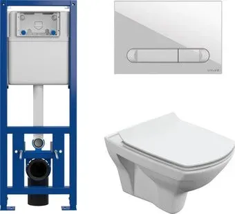 Cersanit Carina New Clean On с инстал.Link Pro (с кнопкой Estetica 64109 белый)