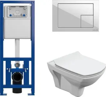 Cersanit Carina New Clean On с инстал. Link Pro (с кнопкой Corner 64077 белый)