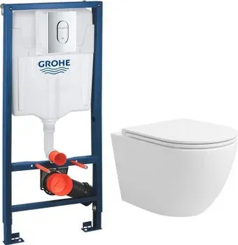 Lauter Vortex 2110830 + GROHE Rapid SL 39504000 с кнопкой (округлая, хром)
