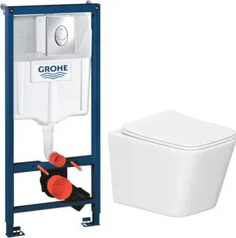 Lauter Square 214903 + GROHE Rapid SL 38721001 (овальная, хром)