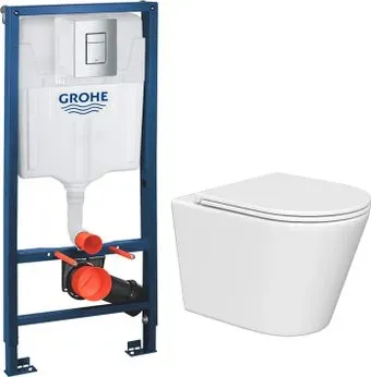 Lauter Longer 2110822 + GROHE Rapid SL 38772001 с кнопкой (прямоугольная, хром)