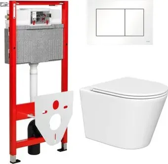 Lauter Longer 2110822 + TECE Kit 9400413 с кнопкой (белый)