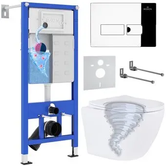 Roxen Antares Tornado в комплекте с инсталляцией StounFix Dual Fresh 6 в 1 968316 (кнопка: хром глянцевый)