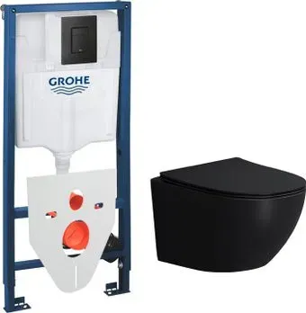 Lauter Sulzdorf + GROHE Solido 38811KF0 + панель GROHE 37131000 (черный с микролифтом)
