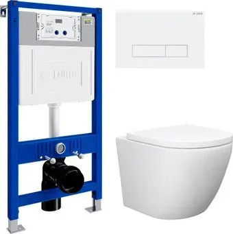 Lauter Vortex 2110830VP + 21901002 + 219702HD (с кнопкой смыва белый)
