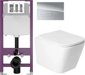Saniteco KW-9004W + Triton Pro EVO815N (с кнопкой хром)
