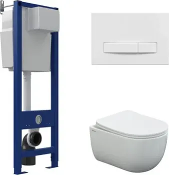 Berges Wasserhaus Ventas Rimless + АТОМ 410 AT-043339 (с сиденьем)