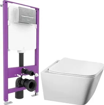 Saniteco Tornado KW-9004WT + Triton Pro EVO815N (с кнопкой хром)