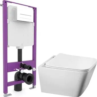 Saniteco Tornado KW-9004WT + Triton Pro EVO815N (с кнопкой белый, матовый)