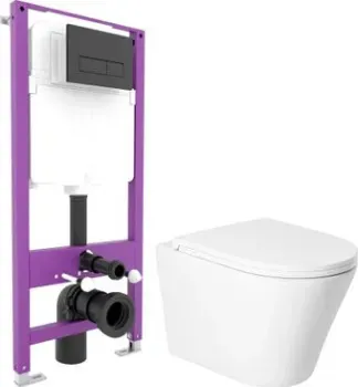 Saniteco KW-9005W + Triton Pro EVO815N (с кнопкой черный, матовый)