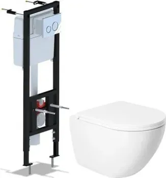 Saniteco KW-9003W Single (безободковый) + Ани Пласт WCP4131