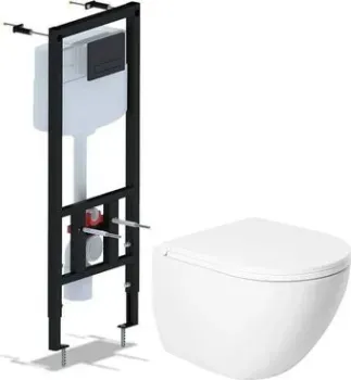 Saniteco KW-9003W Single (безободковый) + Ани Пласт WCP1430