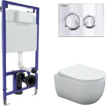Berges Wasserhaus Ventas Rimless + Visam Slim 525 EX-043241 (с сиденьем)