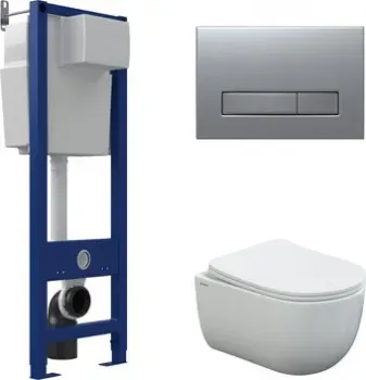 Berges Wasserhaus Ventas Rimless + АТОМ 410 AT-043341 (с сиденьем)