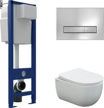 Berges Wasserhaus Ventas Rimless + АТОМ 410 AT-043340 (с сиденьем)