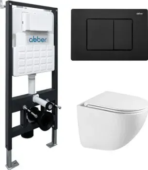 Abber Bequem AC1131TC-AC0105-AC0120MB (с кнопкой смыва)