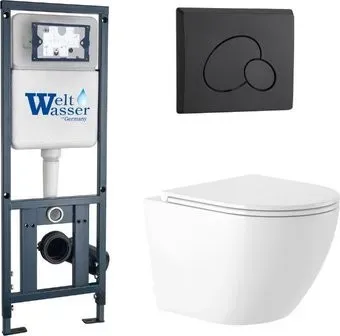 Saniteco KW-9003W Rimles + WeltWasser Marberg 410 + Marberg 410 RD MT-BL