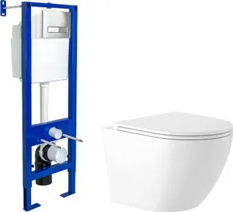 Saniteco KW-9003W Rimles + Berges Atom Line 410 040338 (с кнопкой)