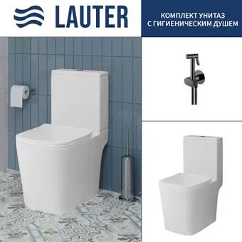 Lauter W09 S-TRAP 21900004 + гигиенический душ Breez 21GN7072BM (вертикальный выпуск)