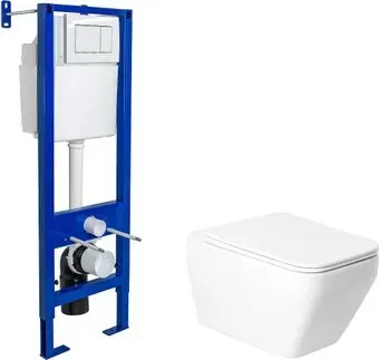 Saniteco KW-9010W + Berges АТОМ 410 040333 (с кнопкой)