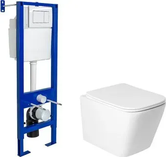 Saniteco KW-9004WS + Berges АТОМ 410 040333 (с кнопкой)