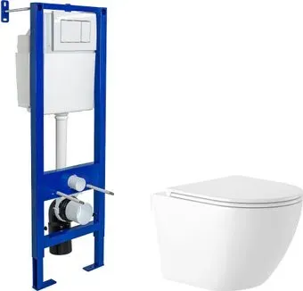 Saniteco KW-9003W Rimles + Berges АТОМ 410 040333 (с кнопкой)