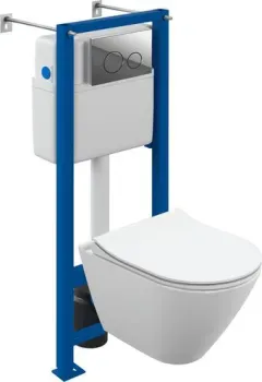 Cersanit City Smart CO DPL EO Slim (с кнопкой Twins 63523 хром глянцевый)