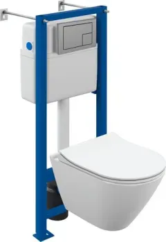 Cersanit City Smart CO DPL EO Slim (с кнопкой Corner 64107 хром матовый)