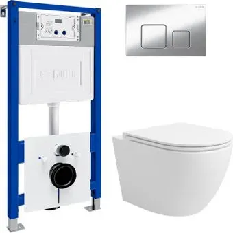 Lauter Vortex 2110830 с кнопкой 219701F (квадратный, хром)