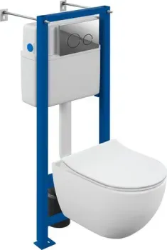 Cersanit Brasko Smart CO DPL EO Slim + Vector 68302 (c кнопкой Twins хром глянцевый)