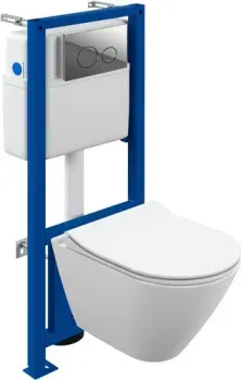 Cersanit City Smart CO DPL EO Slim + Link PRO 68306 (с кнопкой Twins хром глянцевый)