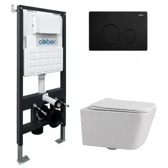 Abber Rechteck AC1201-AC0105-AC0121MB (с кнопкой смыва)