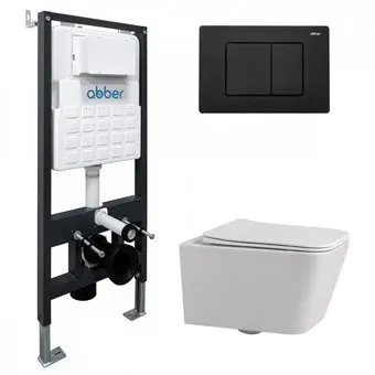 Abber Rechteck AC1201-AC0105-AC0120MB (с кнопкой смыва)