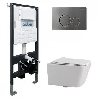 Abber Rechteck AC1201-AC0105-AC0121NG (с кнопкой смыва)