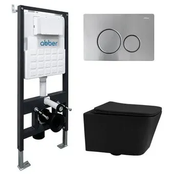 Abber Rechteck AC1201MB-AC0105-AC0121MCH (с кнопкой смыва)