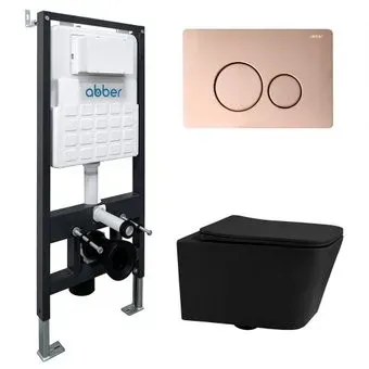 Abber Rechteck AC1201MB-AC0105-AC0121RG (с кнопкой смыва)
