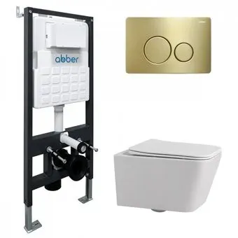 Abber Rechteck AC1201-AC0105-AC0121MMG (с кнопкой смыва)